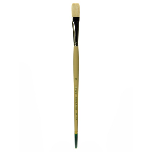 UPC 038372273272 product image for Robert Simmons Signet Paint Brush 40F, Size 9, Flat Bristle, Hog Hair, Tan | upcitemdb.com