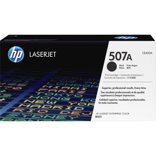 Hewlett Packard CE400A Ce400A- 507A Hp Black Laserjet Standard Capacity Black Cartridge With Colorspher
