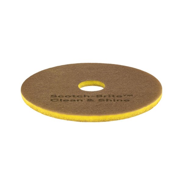 5/carton 17" Diameter Yellow/gold 3m 09544 Clean And Shine Pad 