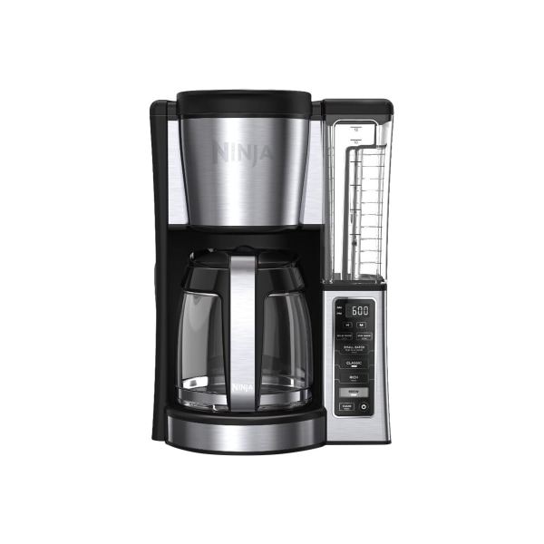 Ninja CE251 Coffee Maker - Programmable - 1.88 quart - 12 Cup(s) - Coffee Strength Setting - Black, Stainless Steel - Glass Body