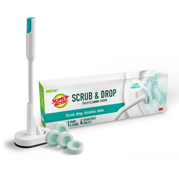 UPC 076308414122 product image for Scotch-Brite Scrub & Drop Toilet Bowl Cleaner System, 50% Recycled, 1 Toilet Wan | upcitemdb.com