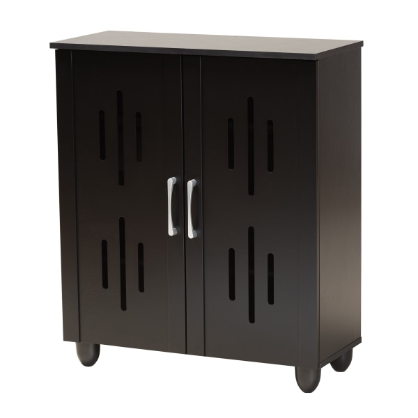 Baxton Studio Renley 30""W 2-Door Shoe Storage Cabinet, Black -  2721-11723