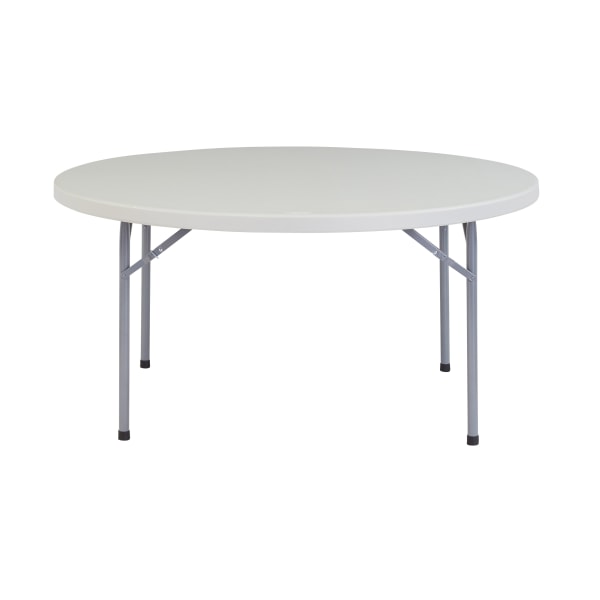 national public seating 60" heavy duty round folding table, speckled grey, 1000 lbs capacity (bt60r) (b000gh0ops)