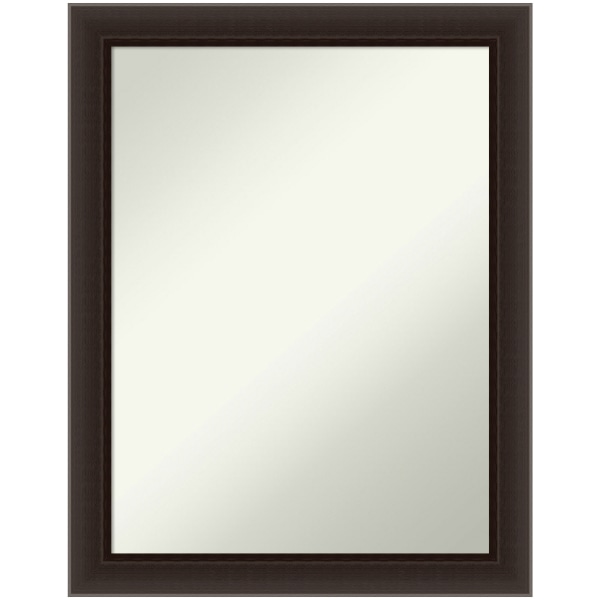 Photos - Wardrobe Amanti Art Narrow Non-Beveled Rectangle Wood-Framed Bathroom Wall Mirror, 27-1/2" x 21-1/2", Romano Espresso