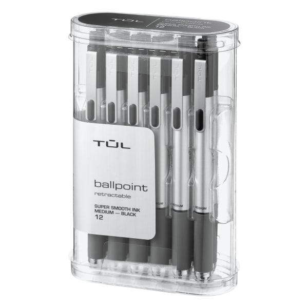 UPC 011491053321 product image for TUL® BP Series Retractable Ballpoint Pens, Medium Point, 1.0 mm, Silver Barrel,  | upcitemdb.com