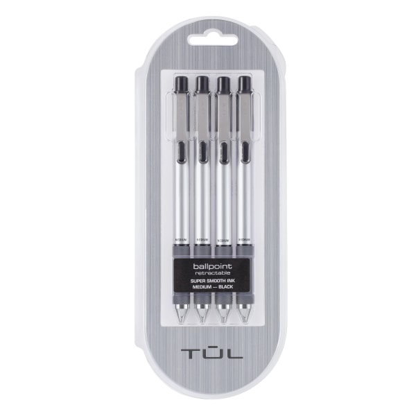 UPC 011491053253 product image for TUL® BP Series Retractable Ballpoint Pens, Medium Point, 1.0 mm, Silver Barrel,  | upcitemdb.com