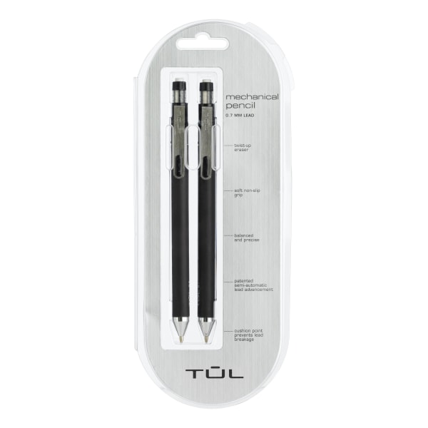 UPC 011491994648 product image for TUL® Mechanical Pencils, 0.7mm, Black Barrel, Pack Of 2 Pencils | upcitemdb.com