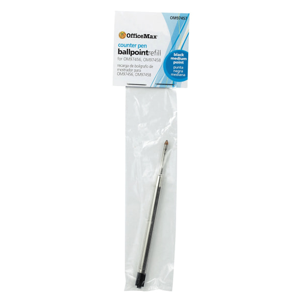 OfficeMax Counter Pen Ink Refill, Medium Point, Black Ink