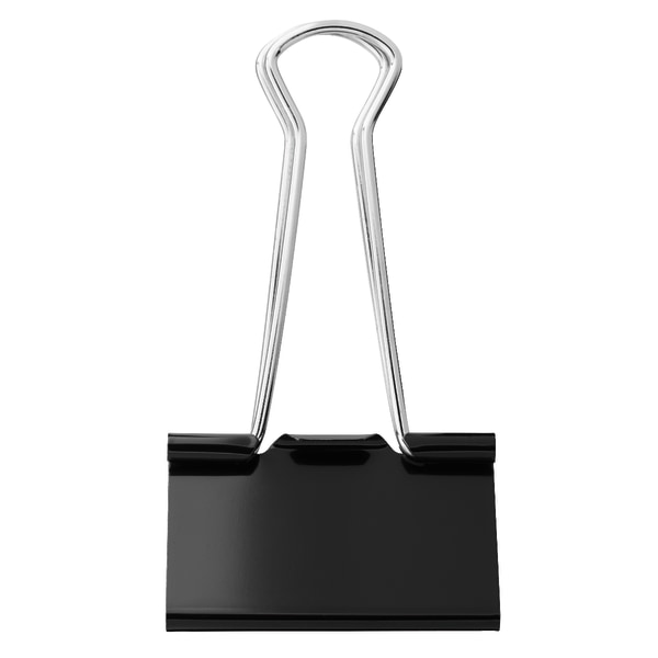 Office Depot® Brand Heavy-Duty Binder Clips Large 2 Wide 1 Capacity Black Box Of 48
