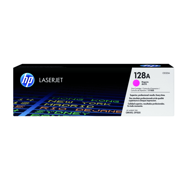 HP 128A Magenta Standard Yield Toner Cartridge, Prints Up to 1,300 pages (CE323A) | Quill