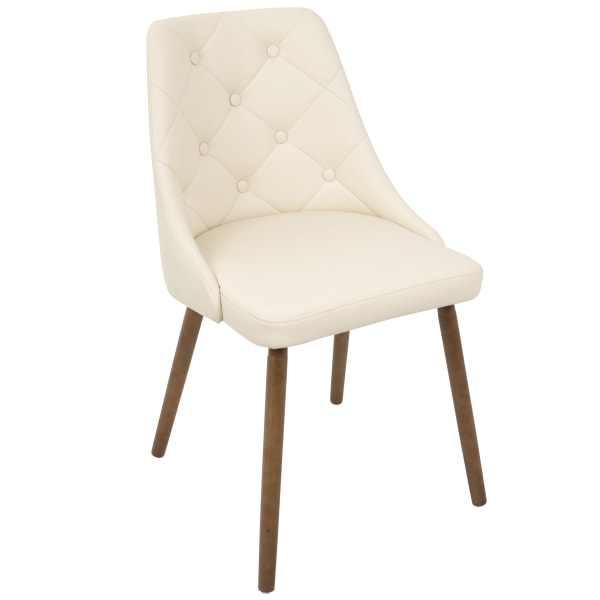 LumiSource Giovanni Chair, Cream Seat/Walnut Frame -  CH-GIOV WL+CR