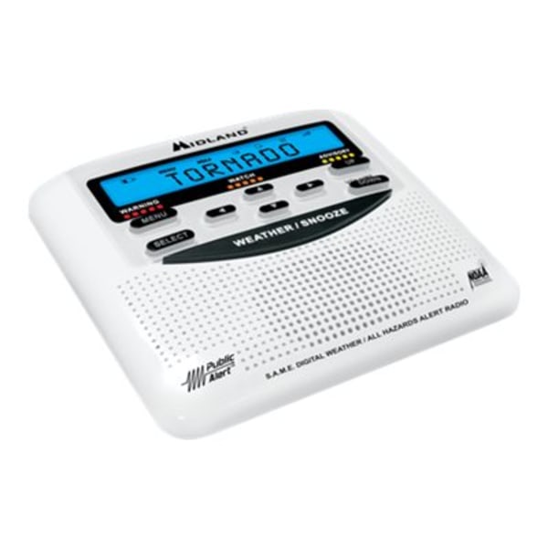 MIDLAND RADIO Emergency Radios, Weather Alert Radio with Alarm Clock (WR120B) | Quill