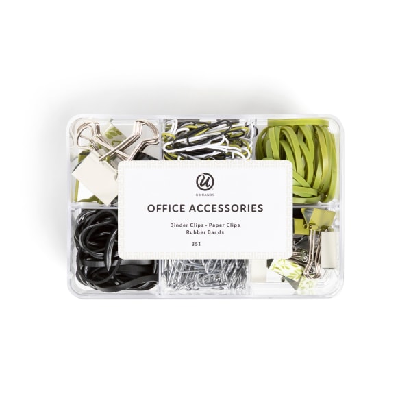 U Brands® Office Accessory Kit, Refined Roots, Kit Of 351 Pieces