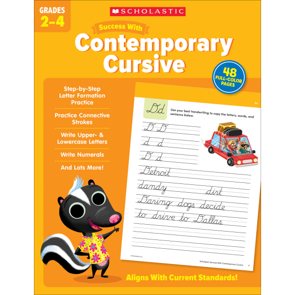 ISBN 9781338798333 product image for Scholastic Success With Contemporary Cursive, Grades 2 -4 | upcitemdb.com