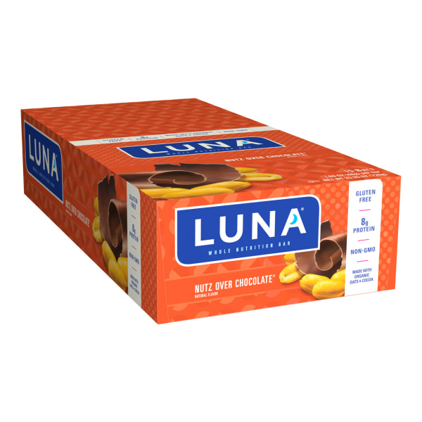 UPC 722252203106 product image for Luna® Nutz Over Chocolate® Whole Nutrition Bars, 1.69 Oz, Box Of 15 Bars | upcitemdb.com