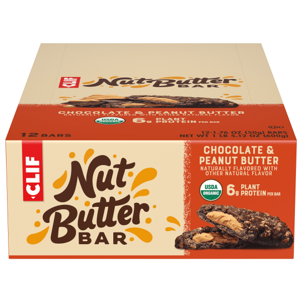 Clif® Bar Nut Butter Filled Chocolate Peanut Butter Bars, 1.76 Oz, Box Of 12 Bars