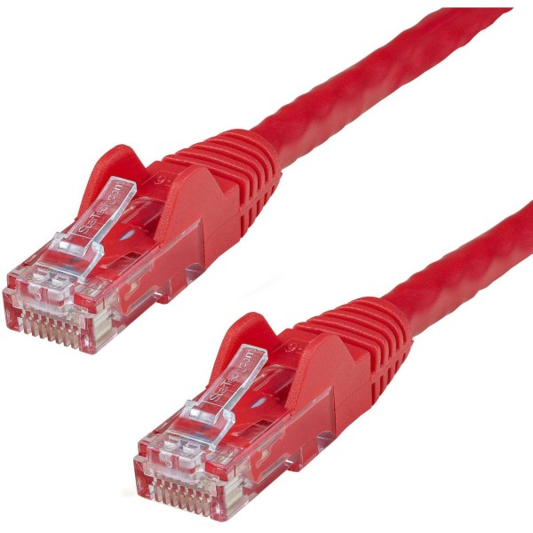 Photos - Ethernet Cable Startech.com 9 ft Red Cat6 Cable with Snagless RJ45 Connectors - Cat6  - 9ft UTP Cat 6 Patch Cable - First End 