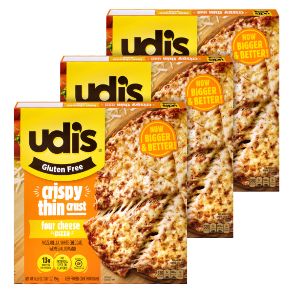 UDIS Cheese Pizza 12 inch, 17.35 oz, 3 Count