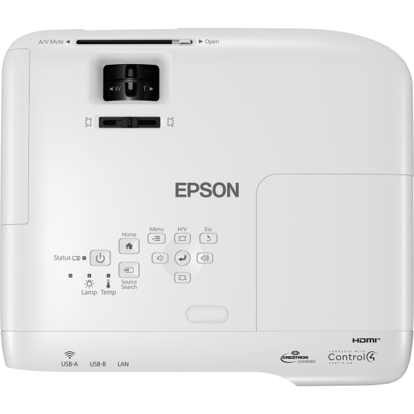 Epson PowerLite 118 LCD Projector - 4:3 - 1024 x 768 - Front, Ceiling, Rear - 8000 Hour Normal Mode - 17000 Hour Economy Mode - XGA - 16,000:1 - 3800