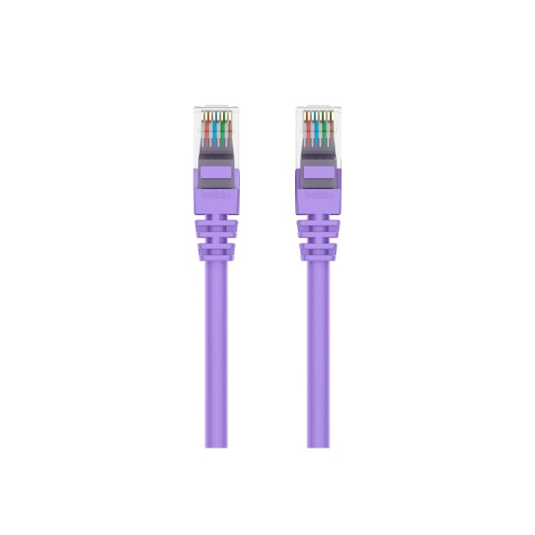 Photos - Cable (video, audio, USB) Belkin Cat.6 High Performance UTP Stranded Patch Cable - RJ-45 Male - RJ-45 Male - 6ft - Purple A3L980-06-PUR-S 