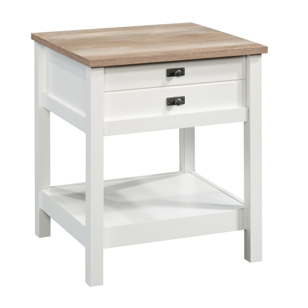 Cottage Road Side Table, Rectangular, Lintel Oak/Soft White