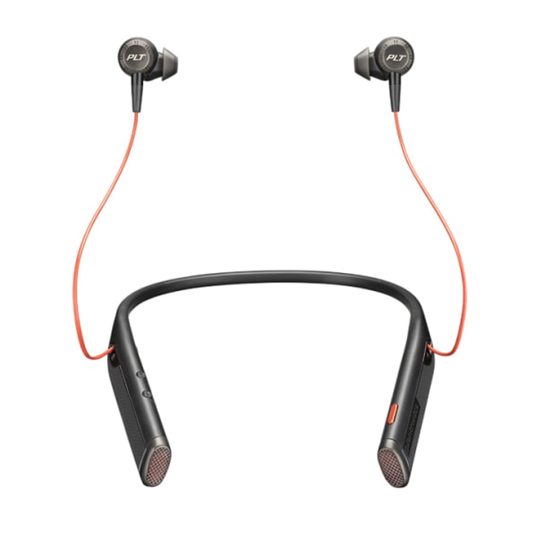 Poly Voyager 6200 UC - Headset - ear-bud - over-the-ear mount - Bluetooth - wireless - active noise canceling - black - Certified for Microsoft Teams -  Plantronics, 208748-101