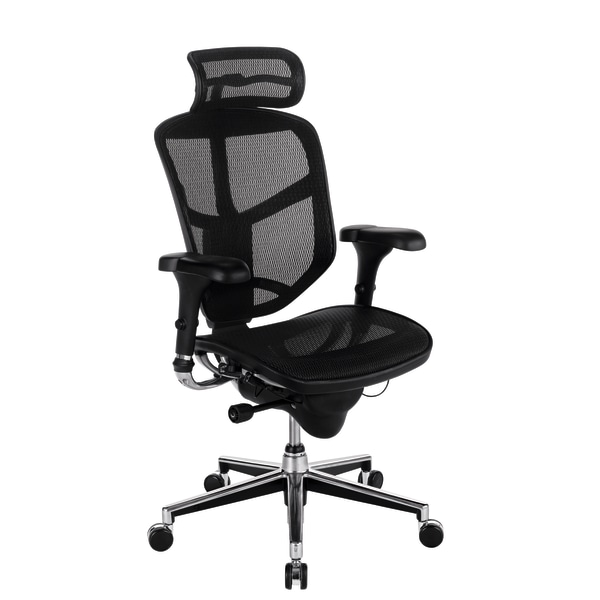 WorkPro Quantum 9000 Series Ergonomic Mesh High-Back Executive Chair With Headrest