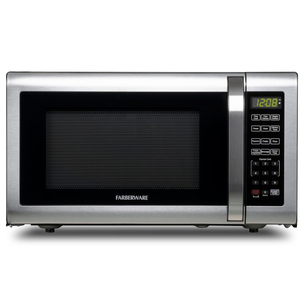 Farberware 1.6 Cu. Ft Countertop Microwave Oven  1100 Watts  Stainless Steel