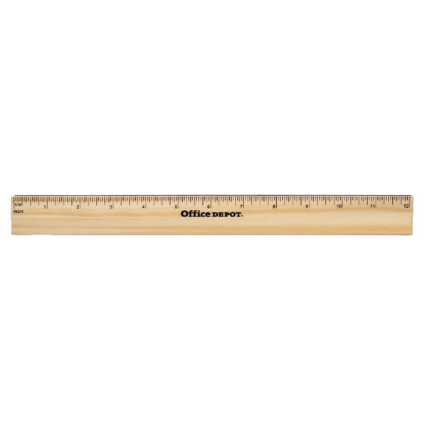 Office Depot® Brand Wood Metal-Edge Ruler, 12 -  NB20110506