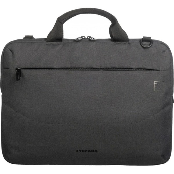 Tucano Ideale Carrying Case for 15 to 15.6 Apple MacBook, Notebook - Black - Fabric - Shoulder Strap - 12 Height x 16.3 Width x 2.8 Depth