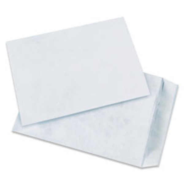 Tyvek Envelopes, 12 x 15 1/2, End Opening, Plain White, Pack Of 100