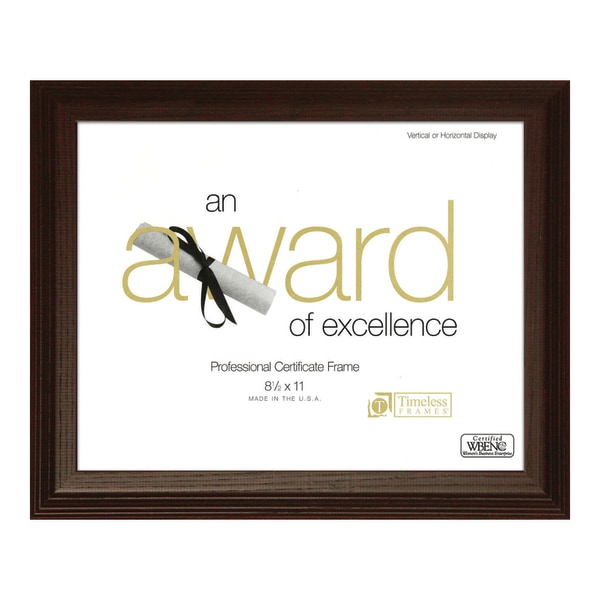 Timeless Frames Englewood Award Frame, 8 1/2 x 11, Cordovan