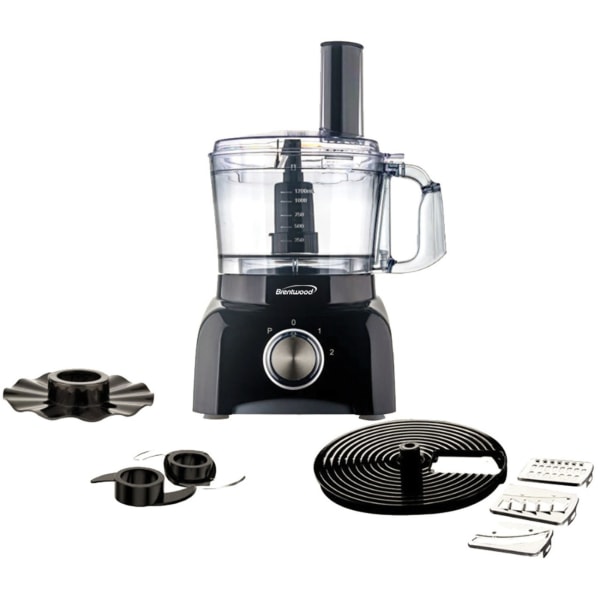 Photos - Food Processor Brentwood 8-Cup 2-Speed , Black/Silver FP-585BK 