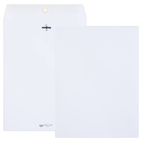 Quality Park® #90 Envelopes, Clasp Closure, White, Box Of 100 -  38390