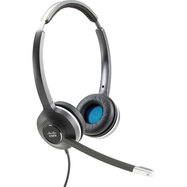 Cisco Headset 532, Wired Dual On-Ear Quick Disconnect Headset with USB-C Adapter, Charcoal, 2-Year Limited Liability Warranty (CP-HS-W-532-USBC)