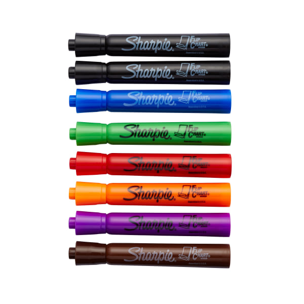 2x Sharpie Flip Chart 8 Count Assorted Colors Bullet Tip Markers 22478 for sale online 
