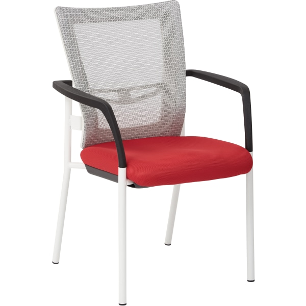 Office Star Low-Back Mesh Visitors Chair, Red