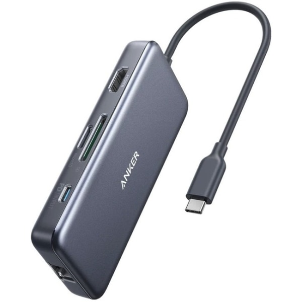 ANKER PowerExpand+ 7-in-1 USB-C PD Ethernet Hub, Silver