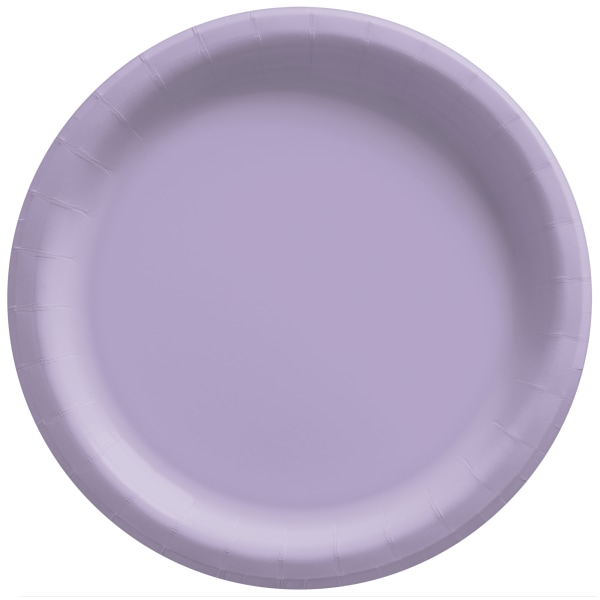 UPC 192937215357 product image for Amscan Round Paper Plates, Lavender, 6-3/4