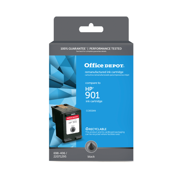 Office Depot Brand Remanufactured Black Ink Cartridge Replacement For HP 901 ODC653AN