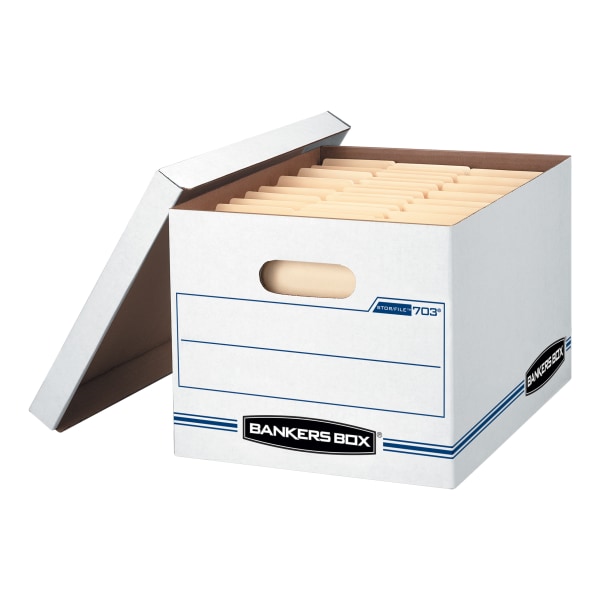 Fellowes  FEL00703  STOR/FILE Storage Box  12 / Carton  White Blue