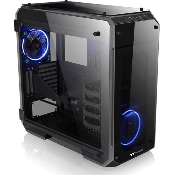 Photos - Computer Case Thermaltake View 71 Tempered Glass Edition Full Tower Chassis - Full-tower - Black - SPCC, Tempered Glass - 7 x Bay - 2 x 5.