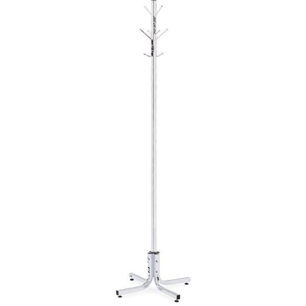 Photos - Other Decoration Safco 4 Double Hook Costumer - 8 Hooks - 80 lb  Capacity - 2.50" Size - for Garment, Hat - Steel - Chrome - 1 Each (36.29 kg)