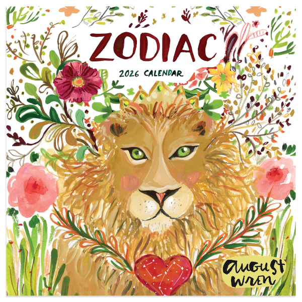 2026 TF Publishing Art & Design Mini Monthly Wall Calendar, 7" x 7", Zodiac, January To December