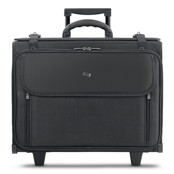 Solo New York Morgan Rolling Hard Side Catalog Case with 173 Laptop Compartment Black