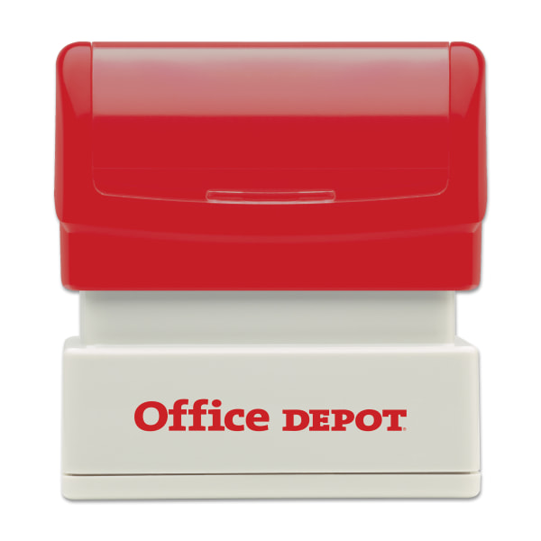 Custom Office Depot® Brand Pre-Inked Stamp, 9/16" x 1-13/16" Impression