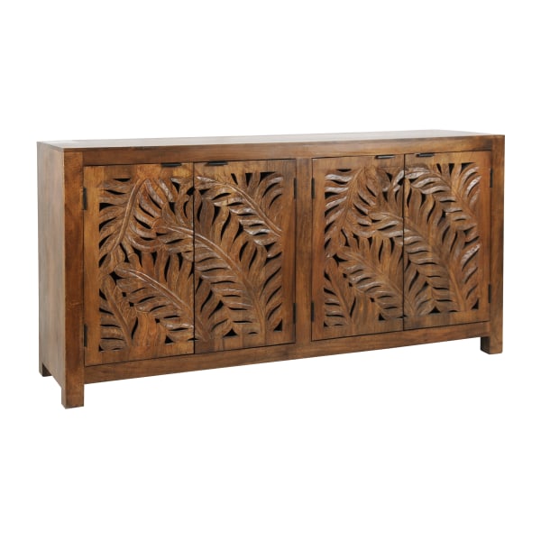 Long Branch 4 Door Credenza Brown - Treasure Trove Accents
