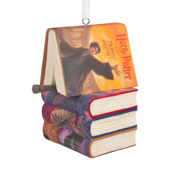 Hallmark Harry Potter Books Ornament, 3-1/4"H x 2-3/4"W x 2-1/4"D, Multicolor