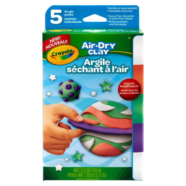 UPC 071662420017 product image for Crayola Air Dry Clay Bright Colors Variety Pack - 5 / Box - White, Emerald, Viol | upcitemdb.com