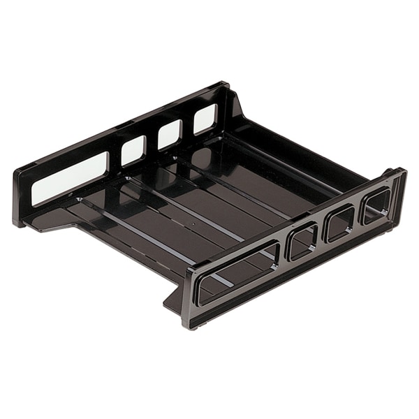 UPC 042491210315 product image for OIC® Front-Loading Stackable Desk Tray, Letter Size, Smoke | upcitemdb.com